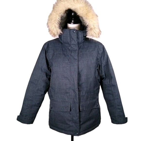 LL BEAN Women's Baxter State Parka Down Coat Blue Sz Large Petite Please Read - Picture 2 of 13